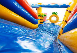 Springkasteel Multi Slide in Caribbean thema met glijbaan bestellen voor kinderen. Koop nu online opblaasbare springkastelen bij JB Inflatables Nederland