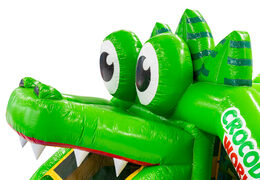 3D figuur op springkussen Dubbelslide krokodillenhoofd thema Krokodil