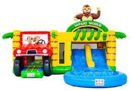 Multiplay Dubbelslide Springkussen safari gorilla thema kopen bij JB