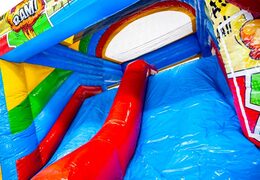 Glijbaan blauw rood van springkussen Multiplay dubbelslide kopen bij JB