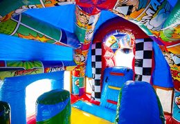 Bestel vandaag het A-frame Super Comic springkussen in Comic stijl bij JB Inflatables