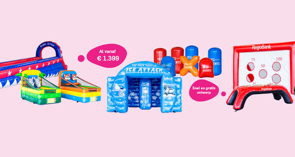 Op maat gemaakte sport en spel inflatables op aanvraag bij JB Inflatables