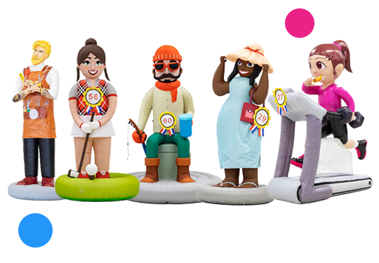 Opblaasbare poppen in je eigen thema of idee laten ontwerpen en maken, alles is mogelijk 