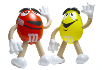 Opblaasbare promotions maatwerk M&M's