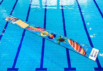 Waterloopmat beach run thema kopen voor in het zwembad