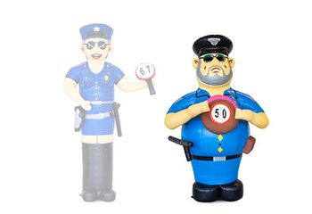 Abraham politie pop te koop als blikvanger voor verjaardagen