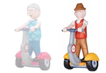 Abraham op Segway kopen als blikvanger bij verjaardagen 