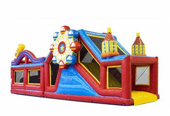 Koop een 13.5 meter lange modulaire rollercoaster stormbaan met passende 3D objecten voor kinderen. Bestel opblaasbare stormbanen nu online bij JB Inflatables Nederland