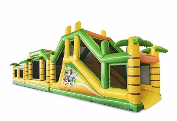 Modulaire 19 meter jungle stormbaan met passende 3D objecten kopen voor kinderen. Bestel opblaasbare stormbanen nu online bij JB Inflatables Nederland