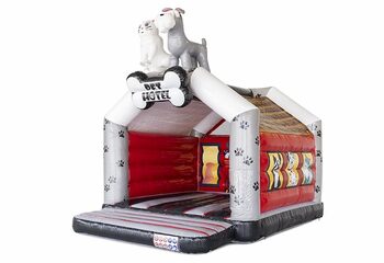 standaard opblaasbaar springkussen in dierenhotel thema te koop voor kinderen