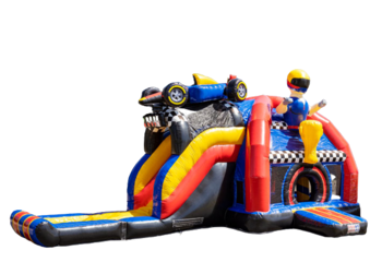 Multiplay super luchtkussen in formule 1 thema met raceauto bovenop kopen voor kinderen 