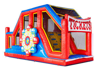 Rood blauw geel stormbaan opblaasbare modules Base Jump