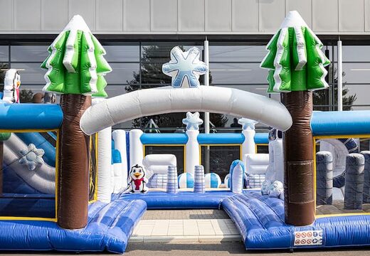 Koop groot opblaasbaar springkussen in thema Frozen voor kids. Bestel springkussens online bij JB Inflatables Nederland 