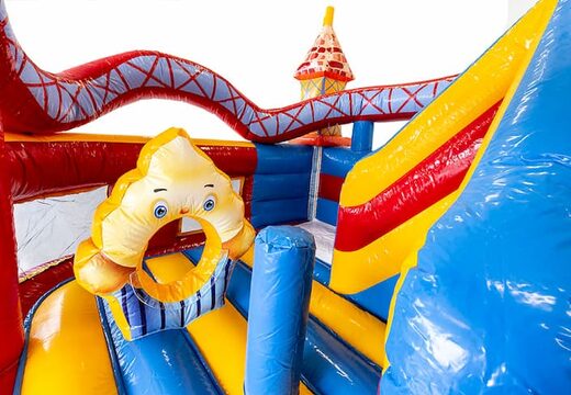 Koop een multifunctioneel Funcity Rollercoaster springkussen met een glijbaan voor kinderen. Bestel springkussens online bij JB Inflatables Nederland