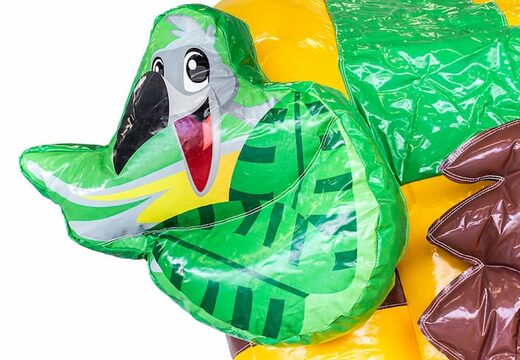 Springkussen in Jungleworld thema met een glijbaan en 3D objecten bestellen voor kids. Koop springkastelen online bij JB Inflatables Nederland