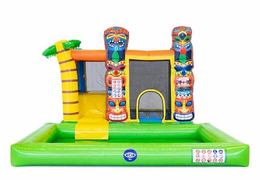 Koop opblaasbaar multiplay springkussen in thema Hawaï met of zonder bad voor kinderen bij JB Inflatables Nederland. Bestel springkussens online bij JB Inflatables Nederland