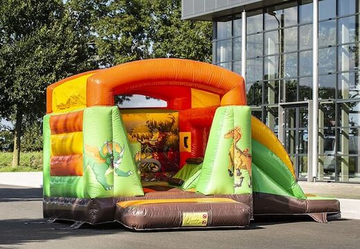 Klein overdekt multifun luchtkussen kopen in thema dino voor kinderen. Bestel luchtkussens online bij JB Inflatables Nederland