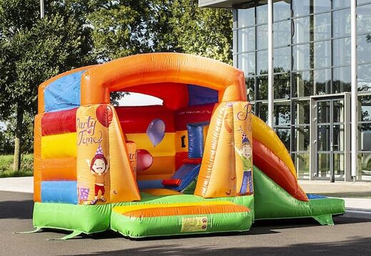 Klein multifun overdekt springkussen te koop in feest thema voor kinderen. Koop overdekt springkussens online bij JB Inflatables Nederland