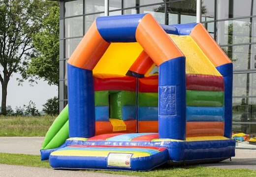 Midi multifun springkasteel met glijbaan kopen in standaard thema voor kinderen. Koop springkastelen online bij JB Inflatables Nederland