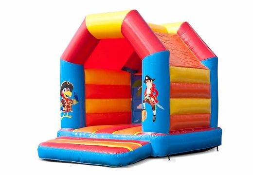 Klein overdekt springkussen kopen in het thema piraat voor kinderen