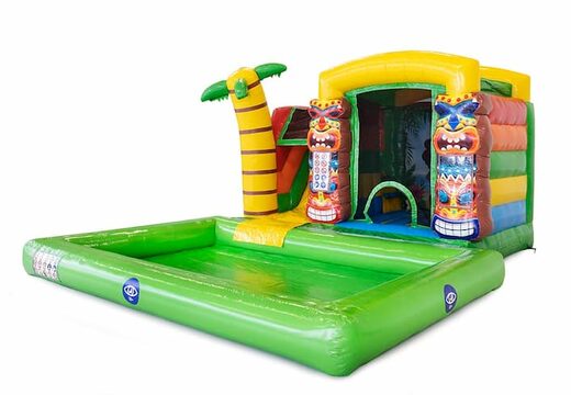 Multifunctioneel mini splash bounce Hawaï springkussen kopen bij JB Inflatables Nederland. Bestel springkussens online bij JB Inflatables Nederland