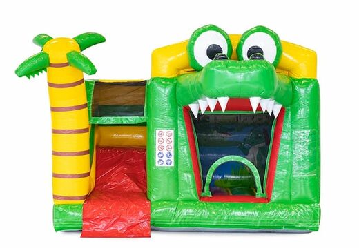 Multifunctioneel krokodil luchtkussen met koppelbare badjes bestellen bij JB Inflatables Nederland. Koop luchtkussens online bij JB Inflatables Nederland