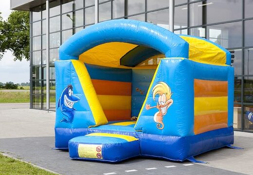 Klein overdekt springkussen met seaworld thema te koop voor kinderen. Koop springkussens online bij JB Inflatables Nederland