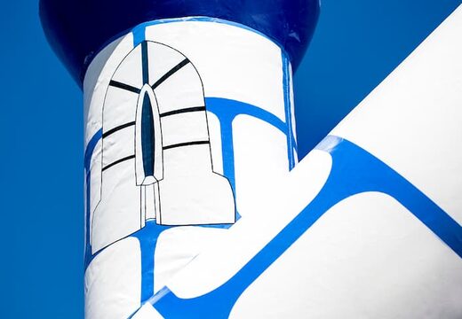 Standaard kasteel springkastelen met een ridder thema in een blauwe kleur kopen voor kinderen. Bestel springkastelen online bij JB Inflatables Nederland