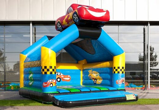 Auto super springkussen overdekt kopen met vrolijke animaties voor kinderen. Koop springkussens online bij JB Inflatables Nederland