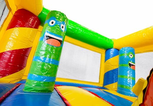 Klein multiplay opblaasbare feest springkussen met glijbaan voor kinderen te koop. Bestel opblaasbare springkussens online bij JB Inflatables Nederland
