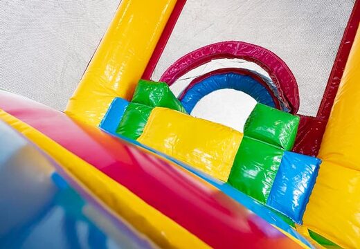 Mini opblaasbare multiplay springkussen met glijbaan in flamingo thema te bestellen voor kinderen. Bestel opblaasbare springkussens online at JB Inflatables Nederland