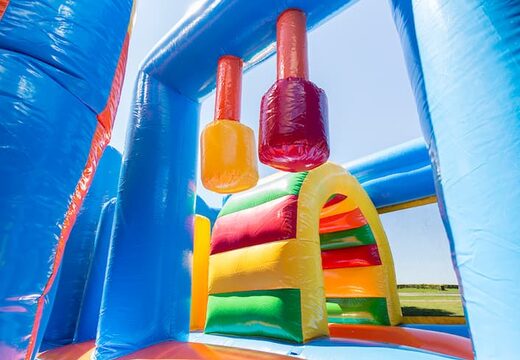 Bestel middelmatig opblaasbare multiplay springkussen in shark thema met glijbaan voor kinderen. Koop opblaasbare springkussens online bij JB Inflatables Nederland