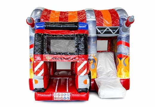 Multiplay brandweer springkasteel bestellen voor kinderen. Koop opblaasbare springkastelen online bij JB Inflatables Nederland