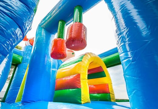 Bestel middelmatig opblaasbare multiplay springkussen in seaworld thema met glijbaan voor kinderen. Koop opblaasbare springkussens online bij JB Inflatables Nederland