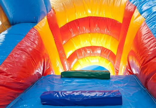 Opblaasbaar overdekt multiplay springkasteel met glijbaan in thema shark kopen voor kids. Bestel opblaasbare springkastelen online bij JB Inflatables Nederland