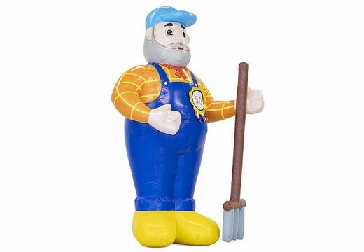 Opblaasbare Abraham pop boer in de tuin blikvanger te koop voor 50 verjaardag feest jubileum bij JB Inflatables