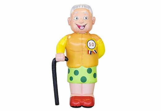 Opblaasbare Sarah pop getint blikvanger kopen voor 50 verjaardag jubilaris feest bij JB Inflatables