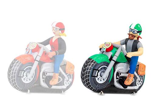 Opblaasbare abraham op groene motor kopen voor verjaardagen als blikvanger