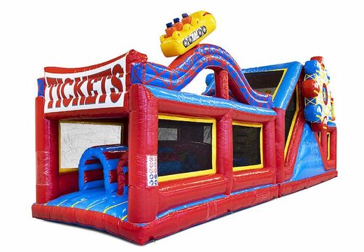 Modulaire stormbaan rollercoaster 13,5m lang met passende 3D objecten kopen voor kinderen. Bestel opblaasbare stormbanen nu online bij JB Inflatables Nederland