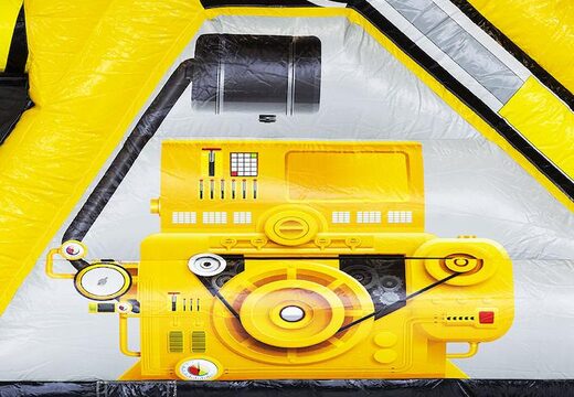 Stormbaan heavy duty 9m met 3D-objecten voor kids kopen. Bestel opblaasbare stormbanen nu online bij JB Inflatables Nederland