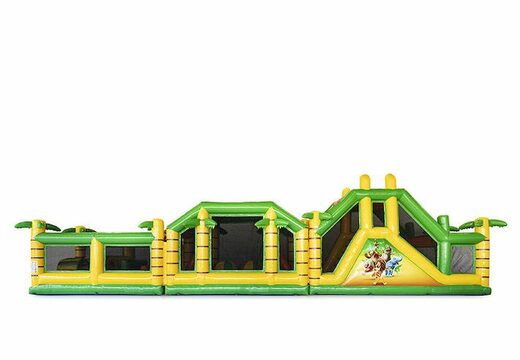 Bestel 19 meter lange modulaire jungle stormbaan met passende 3D objecten voor kids. Koop opblaasbare stormbanen nu online bij JB Inflatables Nederland