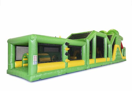 Opblaasbare 19 meter modulaire stormbaan in krokodil thema met passende 3D objecten bestellen voor kinderen. Koop opblaasbare stormbanen nu online bij JB Inflatables Nederland