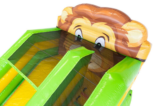 Jungle glijbaan opblaasbaar met springkussen gedeelte en obstakels bestellen voor kinderen