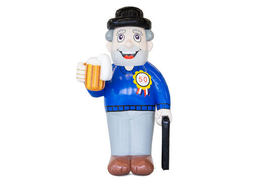 Opblaasbare Abraham met stok en bierglas kopen