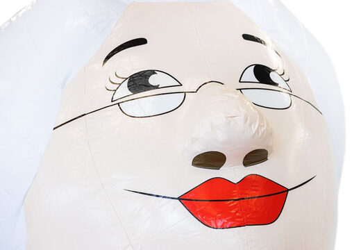 Opblaasbare sarah pop zittend op een vat met een fles vino in haar hand te koop