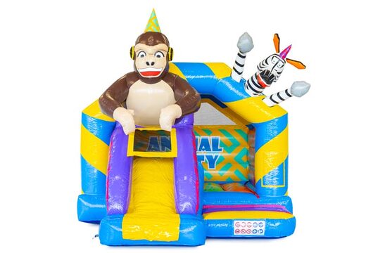 Opblaasbare slide combo animal party met glijbaan aan de voorkant kopen voor kinderen