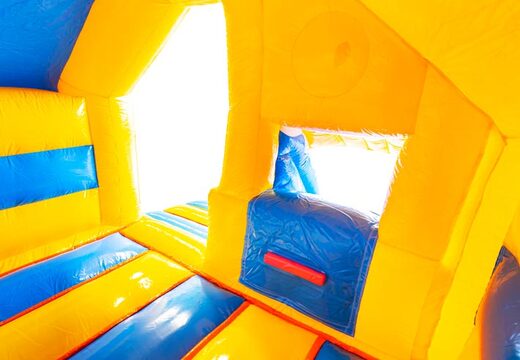 Koop inflatable springkussen met glijbaan op de voorkant in rubber duck thema geel 