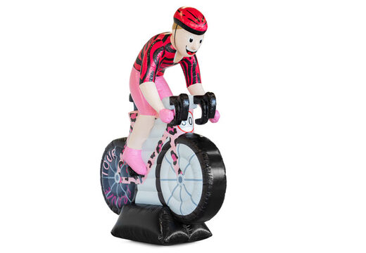 Opblaasbare pop Sarah wielrenster kopen voor jubileum