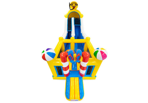 Haal uw 4 in 1 glijbaan in thema Rubber Duck nu online. Bestel opblaasbare glijbanen bij JB Inflatables Nederland