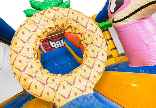 Bestel opblaasbare Multi Slide Caribbean springkussen met glijbaan voor kinderen. Koop opblaasbare springkussens nu online bij JB Inflatables Nederland 